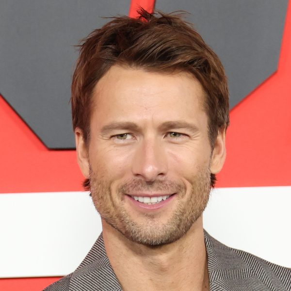 Glen Powell’s Hair: Short Hairstyle With Swept Back Fringe